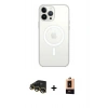 MARSİLYAN™- iPhone 13 Pro Max Kılıf Ahenk Yansıma Prime - Şeffaf Maxco Cam Ekran Koruyucu + Raze Metal Kamera Lens - GD