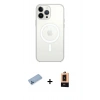 MARSİLYAN™- iPhone 13 Pro Max Kılıf Ahenk Yansıma Prime - Şeffaf Maxco Cam Ekran Koruyucu + Shine Kamera Lens Koruma Cam - MI