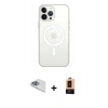 MARSİLYAN™- iPhone 13 Pro Max Kılıf Ahenk Yansıma Prime - Şeffaf Maxco Cam Ekran Koruyucu + Pers Alüminyum Kamera Lens - SABE