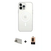 MARSİLYAN™- iPhone 13 Pro Max Kılıf Ahenk Yansıma Prime - Şeffaf Maxco Cam Ekran Koruyucu + Rainbow Kamera Lens Koruma Cam - REGD