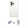MARSİLYAN™- iPhone 13 Pro Max Kılıf Ahenk Yansıma Prime - Şeffaf Pasifik Cam Ekran Koruyucu + Shine Kamera Lens Koruma Cam - GI