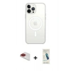 MARSİLYAN™- iPhone 13 Pro Max Kılıf Ahenk Yansıma Prime - Şeffaf Pasifik Cam Ekran Koruyucu + Pers Alüminyum Kamera Lens - KI