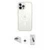 MARSİLYAN™- iPhone 13 Pro Max Kılıf Ahenk Yansıma Prime - Şeffaf Pasifik Cam Ekran Koruyucu + Pers Alüminyum Kamera Lens - GD
