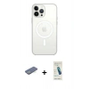 MARSİLYAN™- iPhone 13 Pro Max Kılıf Ahenk Yansıma Prime - Şeffaf Pasifik Cam Ekran Koruyucu + Renkli Kamera Lens Koruma Cam - YL