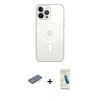 MARSİLYAN™- iPhone 13 Pro Max Kılıf Ahenk Yansıma Prime - Şeffaf Pasifik Cam Ekran Koruyucu + Renkli Kamera Lens Koruma Cam - MI