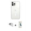 MARSİLYAN™- iPhone 13 Pro Max Kılıf Ahenk Yansıma Prime - Şeffaf Pasifik Cam Ekran Koruyucu + Pers Alüminyum Kamera Lens - SABE