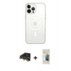 MARSİLYAN™- iPhone 13 Pro Max Kılıf Ahenk Yansıma Prime - Siyah 6D Mat Seramik Hayalet Nano Ekran Koruyucu + Raze Metal Kamera Lens - GD