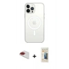 MARSİLYAN™- iPhone 13 Pro Max Kılıf Ahenk Yansıma Prime - Siyah 6D Mat Seramik Hayalet Nano Ekran Koruyucu + Pers Alüminyum Kamera Lens - KI