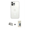 MARSİLYAN™- iPhone 13 Pro Max Kılıf Ahenk Yansıma Prime - Siyah 6D Mat Seramik Hayalet Nano Ekran Koruyucu + Rainbow Kamera Lens Koruma Cam - BZ