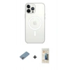MARSİLYAN™- iPhone 13 Pro Max Kılıf Ahenk Yansıma Prime - Siyah 6D Mat Seramik Hayalet Nano Ekran Koruyucu + Shine Kamera Lens Koruma Cam - GI