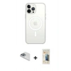 MARSİLYAN™- iPhone 13 Pro Max Kılıf Ahenk Yansıma Prime - Siyah 6D Mat Seramik Hayalet Nano Ekran Koruyucu + Pers Alüminyum Kamera Lens - SABE