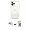 MARSİLYAN™- iPhone 13 Pro Max Kılıf Ahenk Yansıma Prime - Siyah 6D Mat Seramik Hayalet Nano Ekran Koruyucu + Pers Alüminyum Kamera Lens - GD