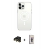 MARSİLYAN™- iPhone 13 Pro Max Kılıf Ahenk Yansıma Prime - Siyah Bilvis 3D Cam Ekran Koruyucu + Raze Metal Kamera Lens - GD