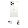 MARSİLYAN™- iPhone 13 Pro Max Kılıf Ahenk Yansıma Prime - Siyah Bilvis 3D Mat Cam Ekran Koruyucu + Pers Alüminyum Kamera Lens - GI