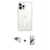 MARSİLYAN™- iPhone 13 Pro Max Kılıf Ahenk Yansıma Prime - Siyah Bilvis 3D Mat Cam Ekran Koruyucu + Pers Alüminyum Kamera Lens - LT