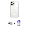 MARSİLYAN™- iPhone 13 Pro Max Kılıf Ahenk Yansıma Prime - Siyah Bilvis 5in1 3D Magic Cam Ekran Koruyucu + Rainbow Kamera Lens Koruma Cam - MI