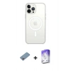 MARSİLYAN™- iPhone 13 Pro Max Kılıf Ahenk Yansıma Prime - Siyah Bilvis 5in1 3D Magic Cam Ekran Koruyucu + Shine Kamera Lens Koruma Cam - GI