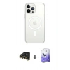 MARSİLYAN™- iPhone 13 Pro Max Kılıf Ahenk Yansıma Prime - Siyah Bilvis 5in1 5D Magic Hayalet Cam Ekran Koruyucu + Raze Metal Kamera Lens - GD