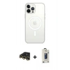 MARSİLYAN™- iPhone 13 Pro Max Kılıf Ahenk Yansıma Prime - Siyah Bilvis Hayalet Cam Ekran Koruyucu + Raze Metal Kamera Lens - GD