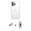 MARSİLYAN™- iPhone 13 Pro Max Kılıf Ahenk Yansıma Prime - Siyah Bilvis Hayalet Cam Ekran Koruyucu + Shine Kamera Lens Koruma Cam - MI