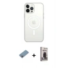 MARSİLYAN™- iPhone 13 Pro Max Kılıf Ahenk Yansıma Prime - Siyah Bilvis Hayalet Cam Ekran Koruyucu + Shine Kamera Lens Koruma Cam - GI
