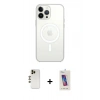 MARSİLYAN™- iPhone 13 Pro Max Kılıf Ahenk Yansıma Prime - Siyah Joko 5D Cam + Shine Kamera Lens - GD