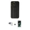 MARSİLYAN™- iPhone 13 Pro Max Kılıf Akış Doku - Şeffaf 360 Full Body Arka Koruyucu + Pers Alüminyum Kamera Lens - LT