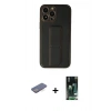 MARSİLYAN™- iPhone 13 Pro Max Kılıf Akış Doku - Şeffaf 360 Full Body Arka Koruyucu + Renkli Kamera Lens Koruma Cam - MI