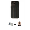 MARSİLYAN™- iPhone 13 Pro Max Kılıf Akış Doku - Şeffaf Maxco Cam Ekran Koruyucu + Rainbow Kamera Lens Koruma Cam - MI