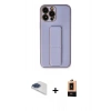 MARSİLYAN™- iPhone 13 Pro Max Kılıf Akış Doku - Şeffaf Maxco Cam Ekran Koruyucu + Pers Alüminyum Kamera Lens - LT
