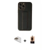 MARSİLYAN™- iPhone 13 Pro Max Kılıf Akış Doku - Şeffaf Maxco Cam Ekran Koruyucu + Pers Alüminyum Kamera Lens - GD