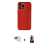 MARSİLYAN™- iPhone 13 Pro Max Kılıf Akış Doku - Şeffaf Maxco Cam Ekran Koruyucu + Pers Alüminyum Kamera Lens - GD