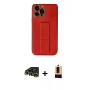MARSİLYAN™- iPhone 13 Pro Max Kılıf Akış Doku - Şeffaf Maxco Cam Ekran Koruyucu + Raze Metal Kamera Lens - GD