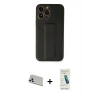 MARSİLYAN™- iPhone 13 Pro Max Kılıf Akış Doku - Şeffaf Pasifik Cam Ekran Koruyucu + Rainbow Kamera Lens Koruma Cam - BZ