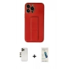 MARSİLYAN™- iPhone 13 Pro Max Kılıf Akış Doku - Şeffaf Pasifik Cam Ekran Koruyucu + Shine Kamera Lens - GD