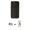 MARSİLYAN™- iPhone 13 Pro Max Kılıf Akış Doku - Şeffaf Pasifik Cam Ekran Koruyucu + Mavi Rainbow Kamera Lens Koruma Cam