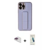 MARSİLYAN™- iPhone 13 Pro Max Kılıf Akış Doku - Şeffaf Pasifik Cam Ekran Koruyucu + Pers Alüminyum Kamera Lens - GI