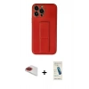 MARSİLYAN™- iPhone 13 Pro Max Kılıf Akış Doku - Şeffaf Pasifik Cam Ekran Koruyucu + Pers Alüminyum Kamera Lens - KI