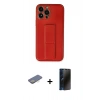 MARSİLYAN™- iPhone 13 Pro Max Kılıf Akış Doku - Siyah 3D Antistatik Hayalet Cam Ekran Koruyucu + Renkli Kamera Lens Koruma Cam - SI