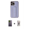 MARSİLYAN™- iPhone 13 Pro Max Kılıf Akış Doku - Siyah Bilvis 3D Cam Ekran Koruyucu + Neon Fosforlu Kamera Lens - YL