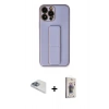 MARSİLYAN™- iPhone 13 Pro Max Kılıf Akış Doku - Siyah Bilvis 3D Cam Ekran Koruyucu + Pers Alüminyum Kamera Lens - SABE