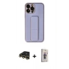 MARSİLYAN™- iPhone 13 Pro Max Kılıf Akış Doku - Siyah Bilvis 3D Cam Ekran Koruyucu + Raze Metal Kamera Lens - GD