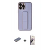 MARSİLYAN™- iPhone 13 Pro Max Kılıf Akış Doku - Siyah Bilvis 3D Mat Cam Ekran Koruyucu + Renkli Kamera Lens Koruma Cam - SI