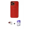 MARSİLYAN™- iPhone 13 Pro Max Kılıf Akış Doku - Siyah Bilvis 5in1 3D Magic Cam Ekran Koruyucu + Pers Alüminyum Kamera Lens - KI