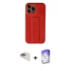 MARSİLYAN™- iPhone 13 Pro Max Kılıf Akış Doku - Siyah Bilvis 5in1 3D Magic Cam Ekran Koruyucu + Pers Alüminyum Kamera Lens - GD