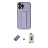 MARSİLYAN™- iPhone 13 Pro Max Kılıf Akış Doku - Siyah Bilvis Hayalet Cam Ekran Koruyucu + Metal Kamera Lens Koruma Cam - AKYL