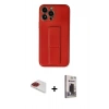 MARSİLYAN™- iPhone 13 Pro Max Kılıf Akış Doku - Siyah Bilvis Hayalet Cam Ekran Koruyucu + Pers Alüminyum Kamera Lens - KI