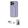 MARSİLYAN™- iPhone 13 Pro Max Kılıf Akış Doku - Siyah Bilvis Hayalet Cam Ekran Koruyucu + Pers Alüminyum Kamera Lens - GI
