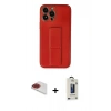 MARSİLYAN™- iPhone 13 Pro Max Kılıf Akış Doku - Siyah Bilvis Hayalet Cam Ekran Koruyucu + Pers Alüminyum Kamera Lens - KI