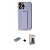 MARSİLYAN™- iPhone 13 Pro Max Kılıf Akış Doku - Siyah Bilvis Hayalet Cam Ekran Koruyucu + Renkli Kamera Lens Koruma Cam - SI